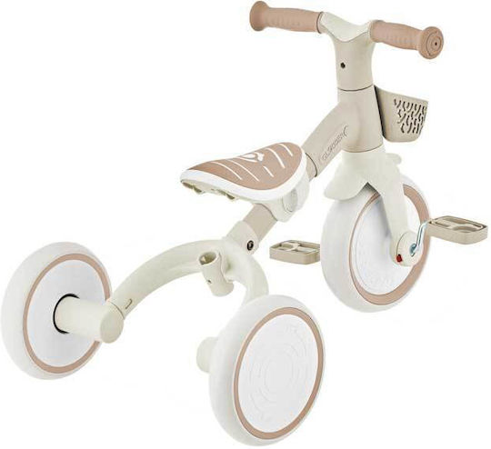 Globber Learning Trike Plus Convertible with Parental Handle 3 in 1 for 1-3 Years Beige
