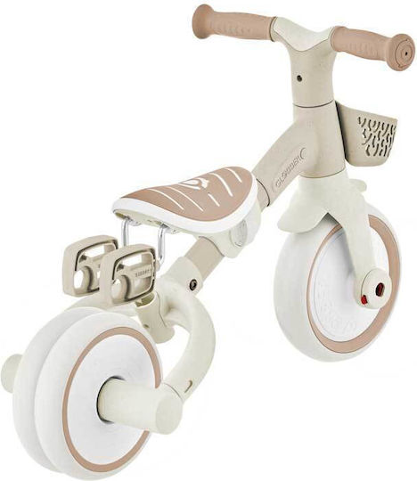 Globber Learning Trike Plus Convertible with Parental Handle 3 in 1 for 1-3 Years Beige