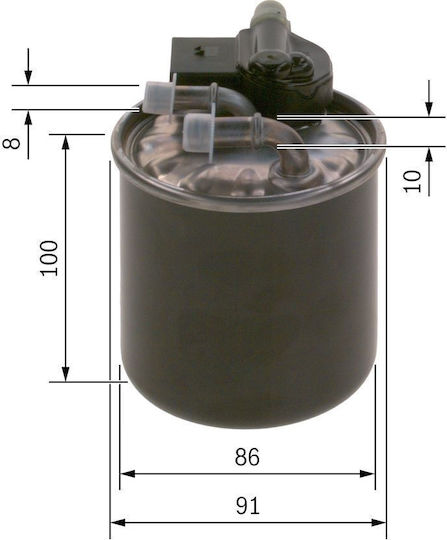 Bosch Kraftstofffilter für Autos Mercedes-Benz G-Klasse / Sprinter / E-Klasse F026402836