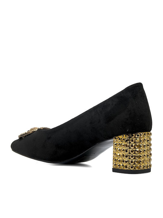 Suede Γόβες Μαύρες