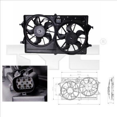 Kühlerlüfter Ford Focus Daw Dbw Tyc 810-0016