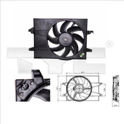Ventilator Radiator Ford Fiesta V Jh Jd Tyc 810-0025