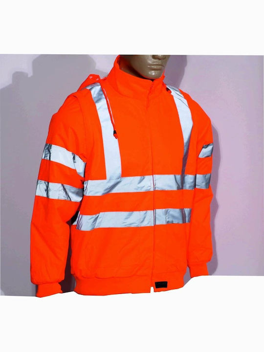 Fageo Work Jacket Reflective with Hood Orange