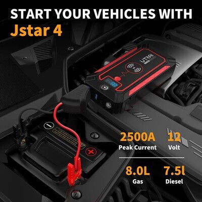 Utrai JSTAR-4 Tragbar Auto-Starthilfe 16000mAh mit Power Bank,Powerbank / USB / Φακό 12V