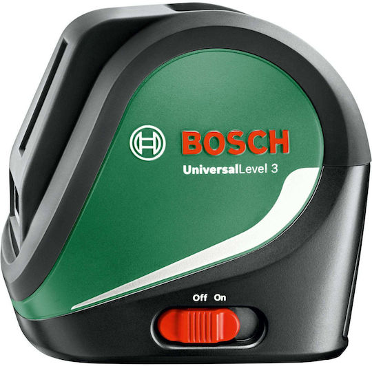 Bosch Universal Level 3 Selbstnivellierend Linear Laser-Wasserwaage Roter Strahl 1.5V mit Arbeitsbereich 10m