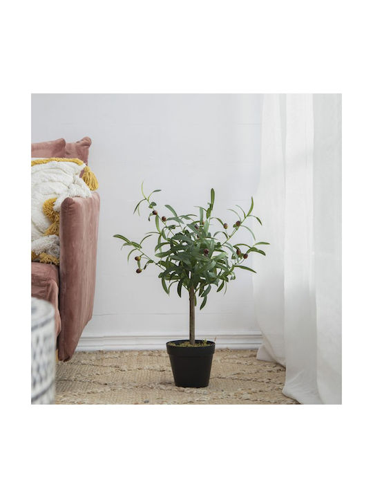 Artekko Olive Artificial Olive Plant Pot 40x30x66 Cm