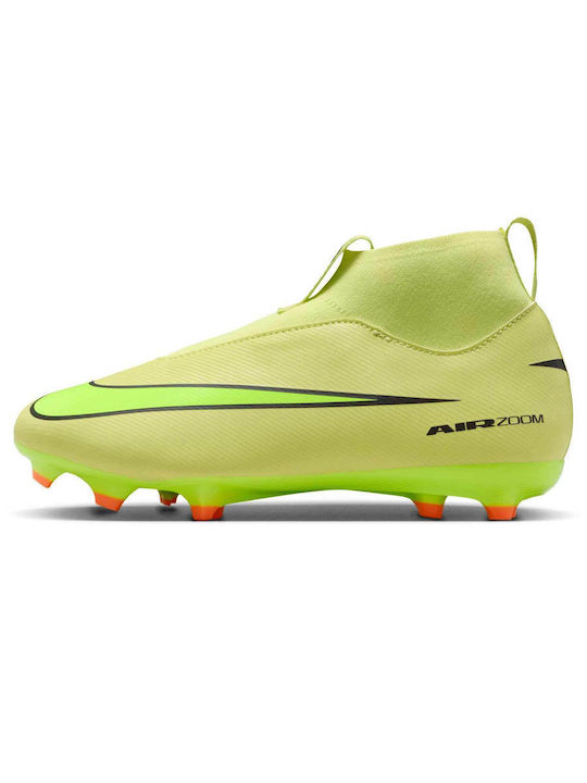 Jr Superfly 10 FG Kids Soccer Cleats Molded Green