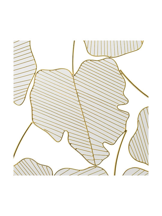 Artekko Διακοσμητικό Τοίχου Leaf Λευκό από Μέταλλο 125x2x95cm