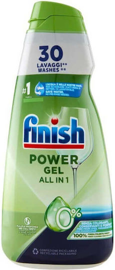 Finish Power Gel Gel Dishwasher Detergent Environmentally Friendly 600ml 30 Doses