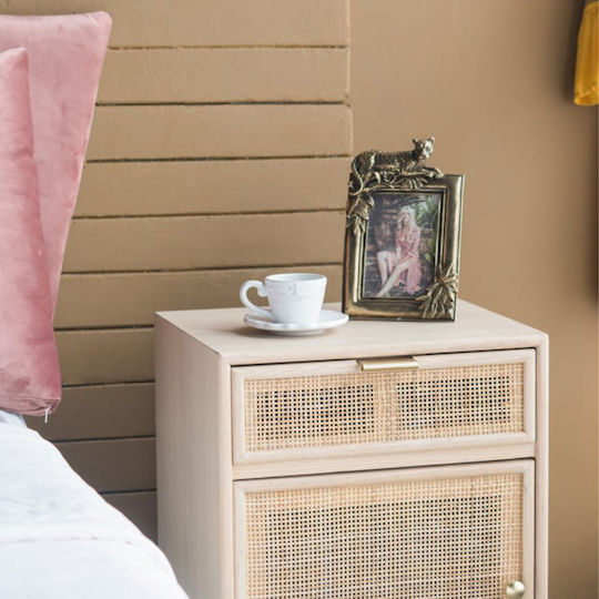 Nachttisch Beige 42x34.5x71cm