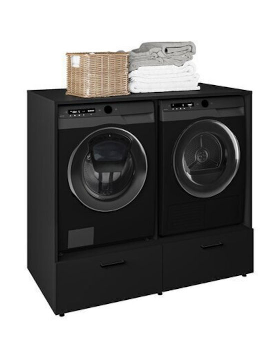 Epipla1.gr Floor Bathroom Shelf Plastic Black