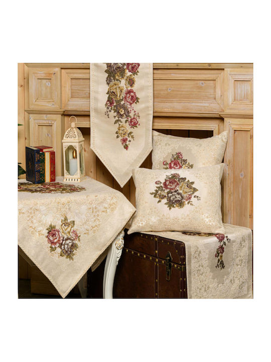Läufer Pls-tb17008 Jacquard-Stoff Creme 100% Jacquard Pol 33×180 Liolios Home