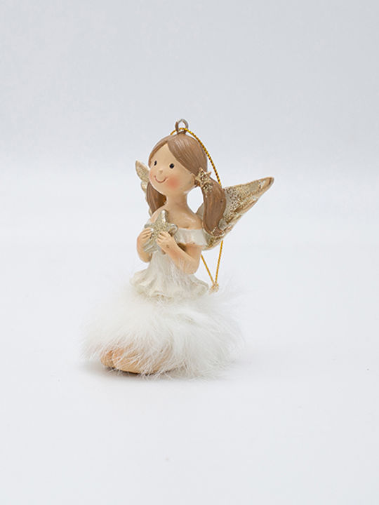 Estheti Cherub Sitting Star White 7x5x8cm 6 Pieces