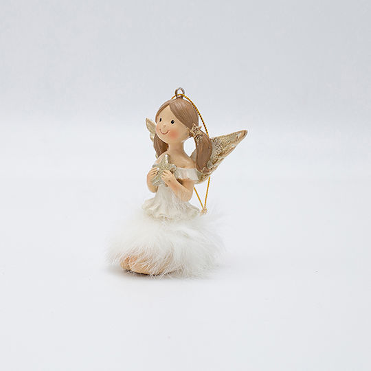 Estheti Cherub Sitting Star White 7x5x8cm 6 Pieces
