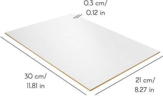Creative Deco 10 x A4 MDF-Platte Weiß 300 x 210 x 3 mm MDF-Platten DIY Basteln Perfekt für Pyrographie Laserschneiden Modellbau Fräsen CNC Plotter Laubsägearbeiten