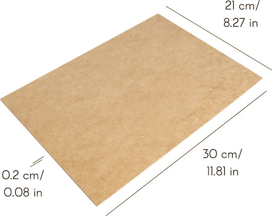 Creative Deco 10 X Foi De Lemn A4 Placă Mdf 300 X 210 X 2 Mm Foi Mdf Hârtie De Artizanat Decorativă Ideală Pentru Diy Pirografie Tăiere Laser Modelare Frezare Cnc Plotter Puzzle Electric