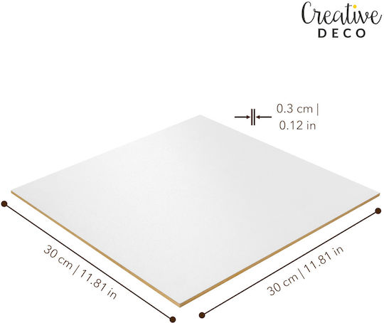 Creative Deco 10 X 30x30cm Weiße Mdf-Platte 300 X 300 X 3 Mm Mdf-Platten Diy Bastelarbeiten Ideal Pyrographie Laserschneiden Modellierung Fräsen Cnc Plotter Stichsäge