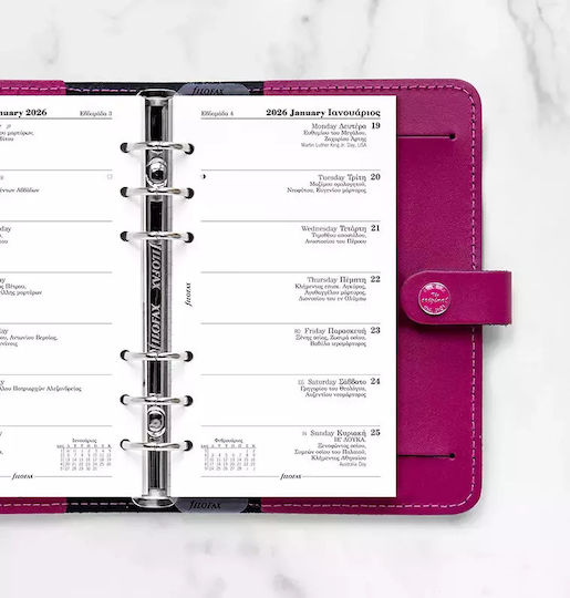 Filofax Weekly Replacement Diary Personal 2026