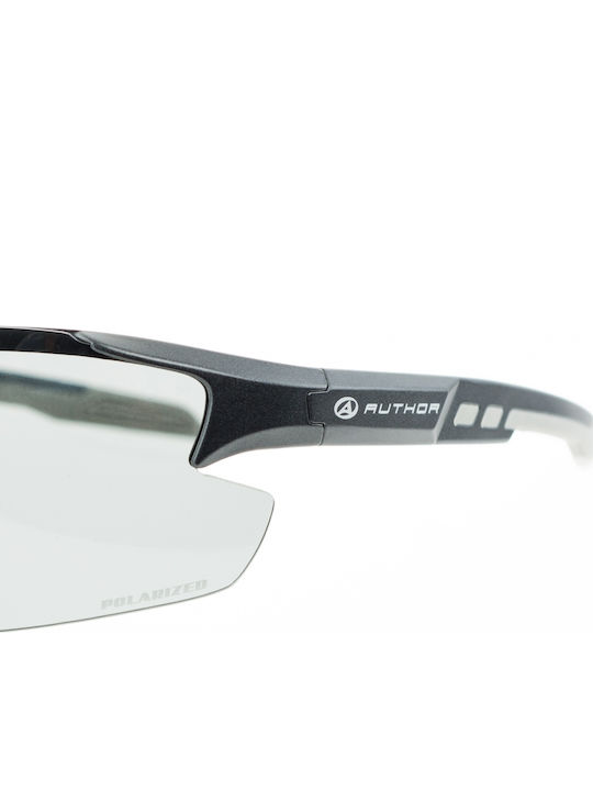 Author Vision 30 Unisex Γυαλιά Ηλίου με Μαύρο Κοκκάλινο Σκελετό και Γκρι Polarized Φακό 09201104