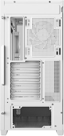 Deepcool CG580 4F V2 Gaming Midi Tower Κουτί Υπολογιστή με Πλαϊνό Παράθυρο και ARGB Φωτισμό Λευκό