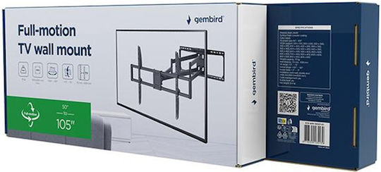 Gembird Βάση Τηλεόρασης Τοίχου έως 105" Μαύρο