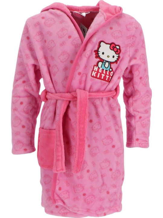 Hello Kitty Kinder Bademantel Winterlich Fleece Rosa Hello Kitty Kinder Bademantel Winterlich Fleece Rosa