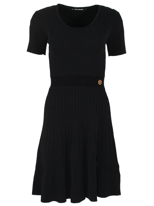Mini Knitted Dress Black