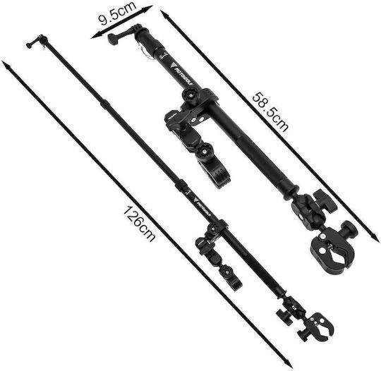 Action Camera Support Base GoPro Motorcycle Telescopic Pole Mdl3531b Motowolf