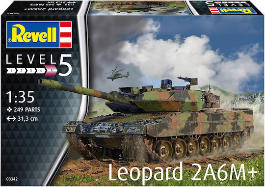 Revell Leopard Фигура за Моделизъм Резервоар 250 Части в Мащаб 1:35 334.2x334.2см.