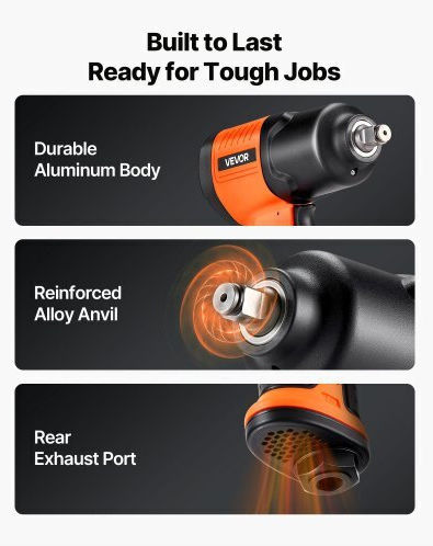 Vevor Air Impact Wrench 1/2" QDCJBSQS12INQK3ZL001V0