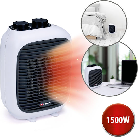 Alpina Appliances Fan Heater Room Floor White 1500W 871125224774