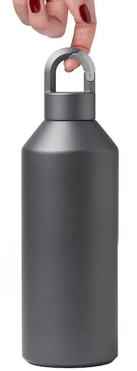 Lexon Μπουκάλι Θερμός Ανοξείδωτο / Πλαστικό 500ml Gray