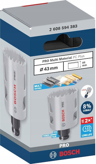 Bosch Ποτηροτρύπανo Ξηρής Κοπής με Διάμετρο 43mm