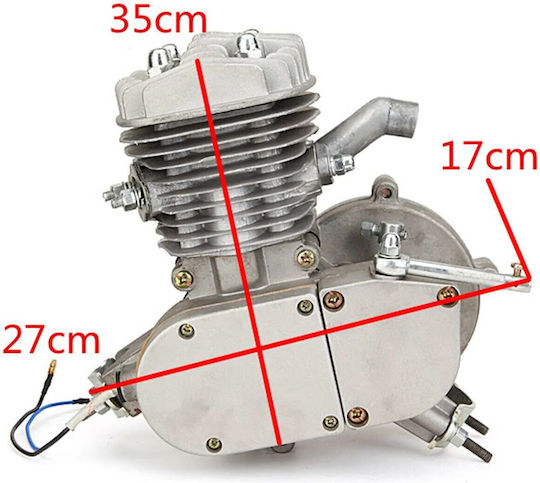 Kit Motor Bicicletă 80 Cc 2 Tacturi Gri