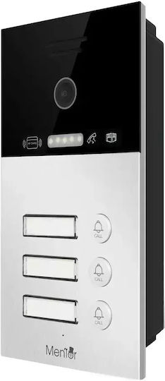 Kit Video Interfon Wi-Fi 3 Familii Mentor Sykt085b 10.1 Inch Ahd 2mp 24v 2 Fire Negru