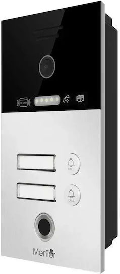 Kit Video Interfon Fără Fir Wi-Fi 2 Familii Mentor Sykt091b 10.1 Inch Ahd 2mp 24v 2-fire 5in1 Negru