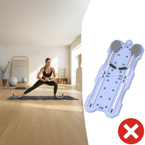 Placă Pliabilă De Antrenament Pilates Zola Extensii Mânere Push-up Tapis Cu Ecran Lcd 47 X 115 X 3 Cm Negru