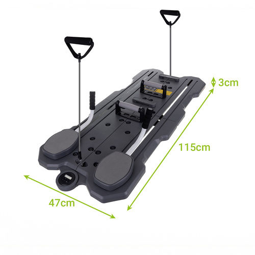 Placă Pliabilă De Antrenament Pilates Zola Extensii Mânere Push-up Tapis Cu Ecran Lcd 47 X 115 X 3 Cm Negru