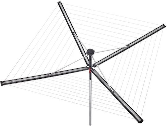 Vileda Sunrise Folding Floor Clothes Drying Rack for Garden Stainless Steel with Hanging Length 50m