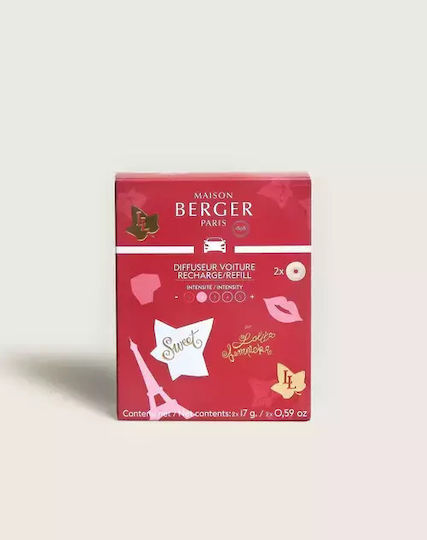 Maison Berger Paris Car Refill Σέτ Ανταλλακτικοί Κεραμικοί Δίσκοι Διαχύτη Αυτοκινήτου Lolita Lempicka Sweet