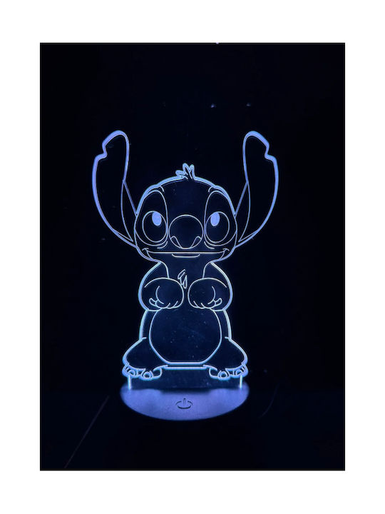Lumini LED Lampă decorativă pentru copii Stitch Negru 19εκ.