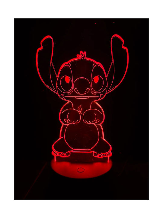 Lumini LED Lampă decorativă pentru copii Stitch Negru 19εκ.