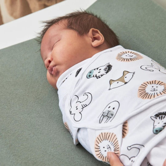 Meyco Χειμερινός Υπνόσακος Κουβέρτα Swaddle White