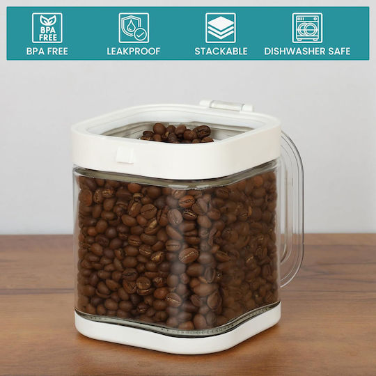 Belle Vous Set 3 Bucăți Vaze Pentru Paste / Cereale / Zahăr / Cafea / Ceai Cu Capac Sticlă Transparentă 900ml 3 Bucăți Belle Vous Set 3 Bucăți Vaze Pentru Paste / Cereale / Zahăr / Cafea / Ceai Cu Capac Sticlă Transparentă 900ml 3 Bucăți