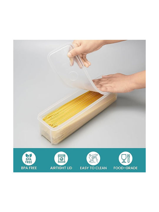 Belle Vous Set 6 Bucăți Vaze Pentru Paste Cu Capac Ermetic Plastic Transparent 1300ml 6 Bucăți