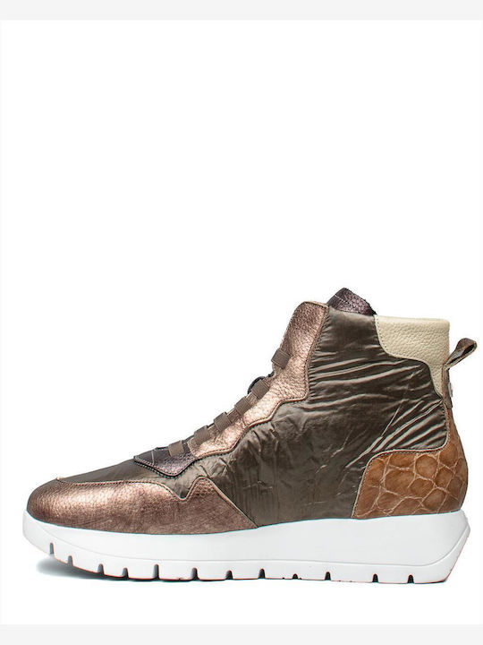 Women's Ankle Boots Platform Gold