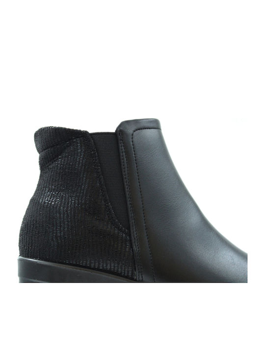 Leather Women's Ankle Boots Black