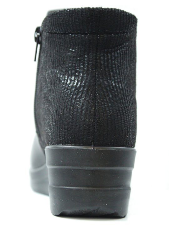 Leather Women's Ankle Boots Black