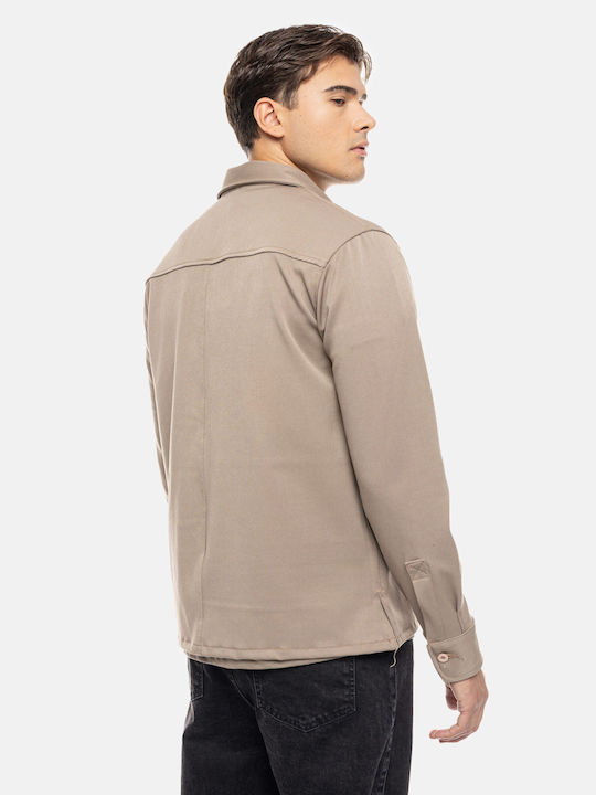 Μακρυμάνικo Overshirt Beige