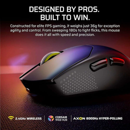 Corsair Sabre V2 Pro Ultralight Wireless Gaming Mouse 33000 DPI Black